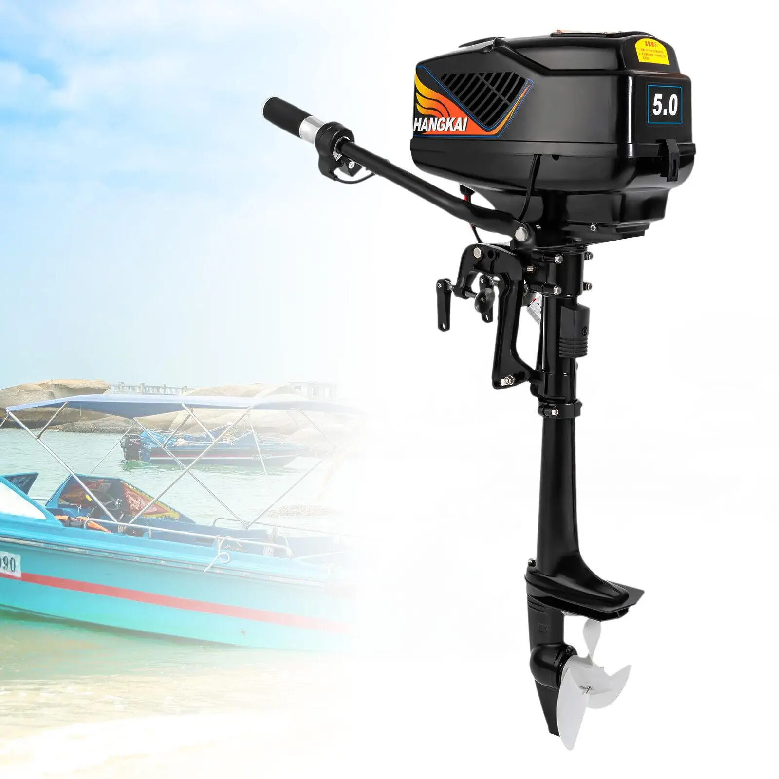 5HP 48V 4000 rpmElectric Outboard Trolling Motor Boat Short Shaft Engine 1200W 18 KM /H