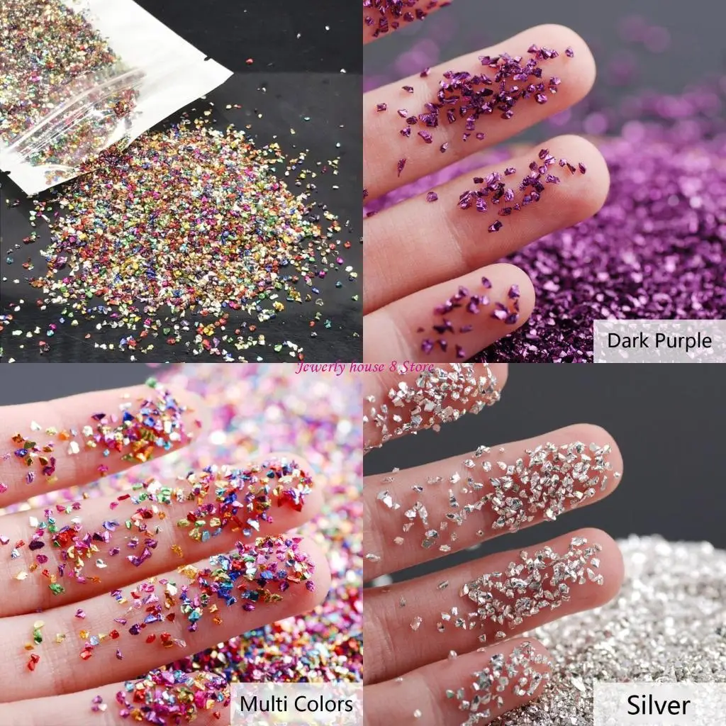 

50G Decorative Crystals Broken Stones Bulk Fillers UV Resin Epoxy Art Crafts