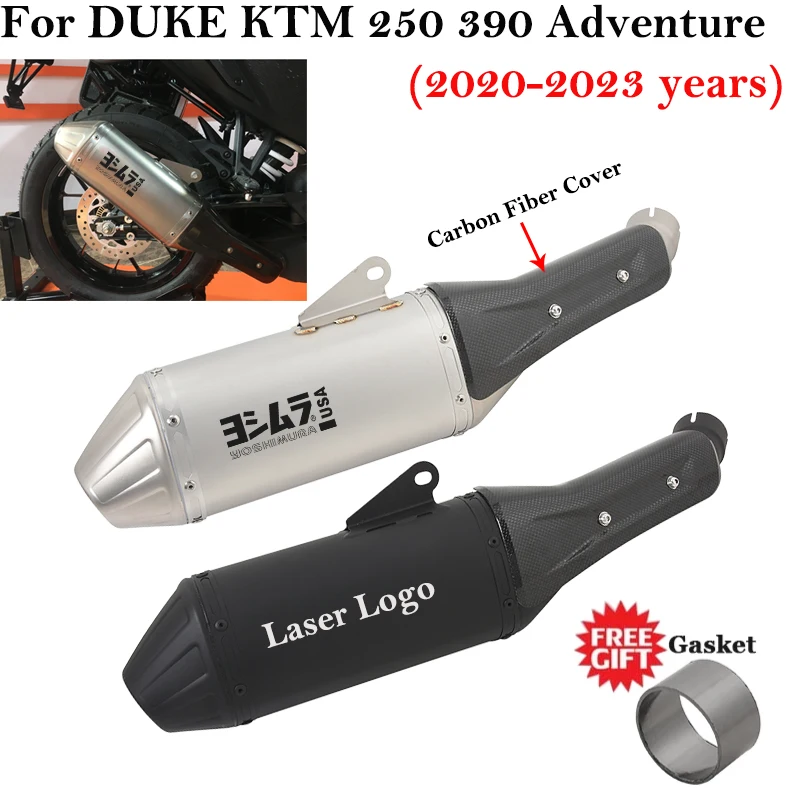 

For DUKE KTM250 KTM390 Adventure 2020 - 2023 Motorcycle Exhaust Escape Systems Link Pipe Muffler Carbon Fiber Heat Shield Cover