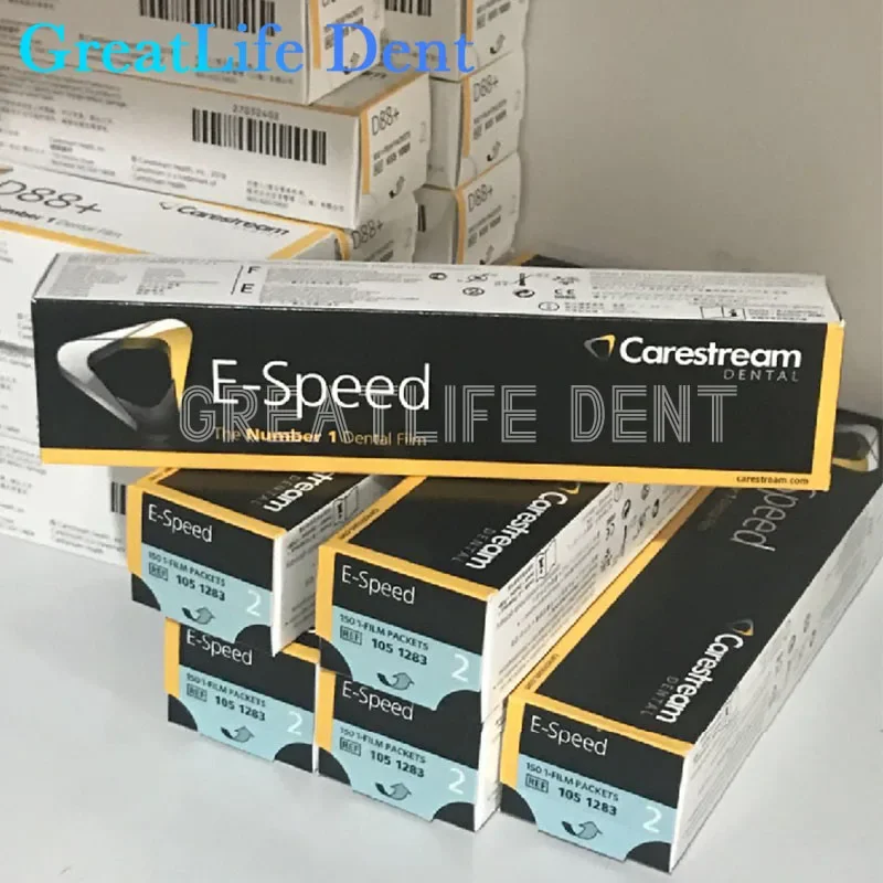 GreatLife Dent 150pcs/box E-speed Quick Developing High Definition X-ray Dental Film Kodak X-ray Film Dental X Ray Films E Speed