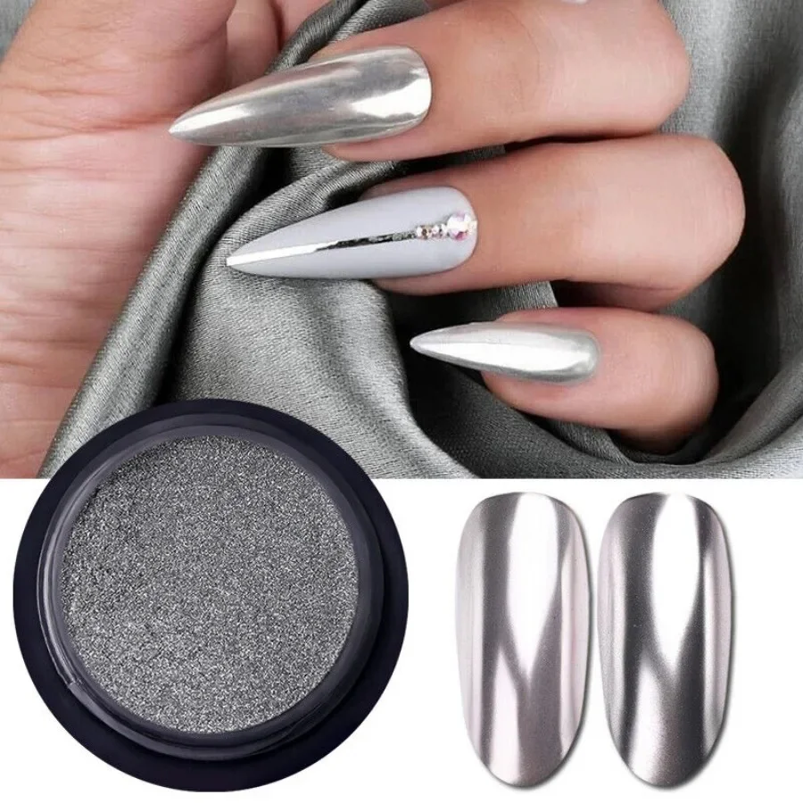1 قطعة مسحوق أظافر كروم مرآة فلاش مرآة سحرية مسحوق مسمار الفن تلميع هلام الفن مسحوق مسمار الفن خلق لتقوم بها بنفسك 7 ألوان #3