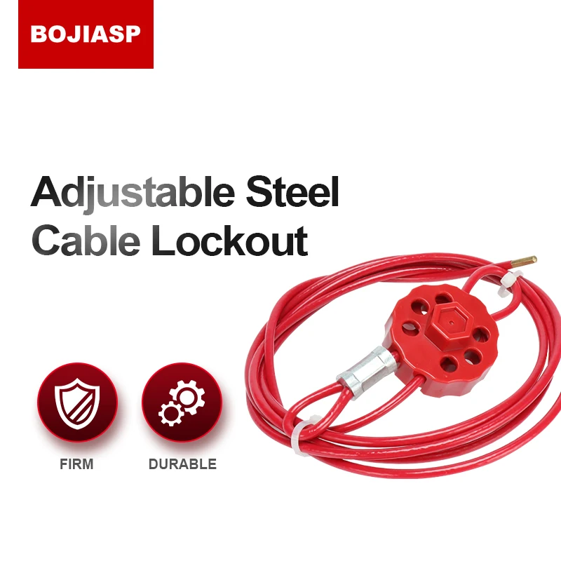 Wheel Cable Lockout Adjustable Universal Cable Lock ， Adjustable Universal Stainless Steel Cable Lockout Device