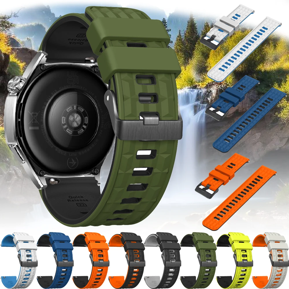 

Мягкий силиконовый ремешок 22 мм для HUAWEI WATCH 5 46 мм/Watch 4 Pro GT5 GT4 Pro GT 3 2 pro ремешки для SUUNTO 9 PEAK Smartwatch Браслет