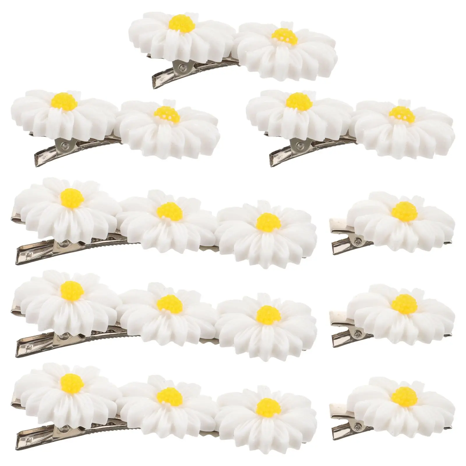 

9Pcs Daisy Flower Hairpins Plastic Barrette Women Girls Hair Accessories Clip Thick Straight Curly Hair Styling Tool