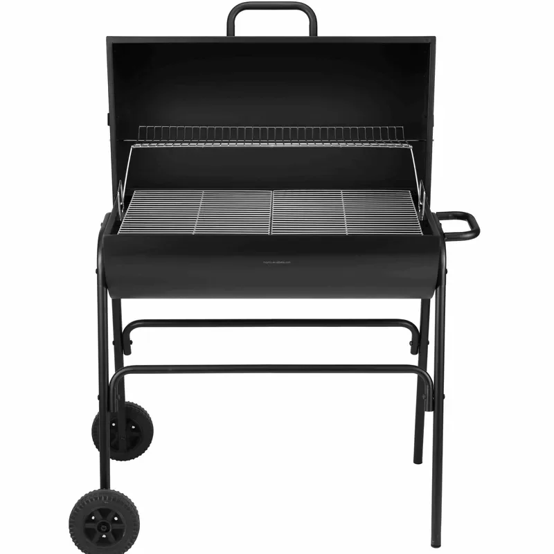 Black Charcoal BBQ Grill for Backyard Camping Outdoor Picnic Cooking Family Gathering Portable Barbecue