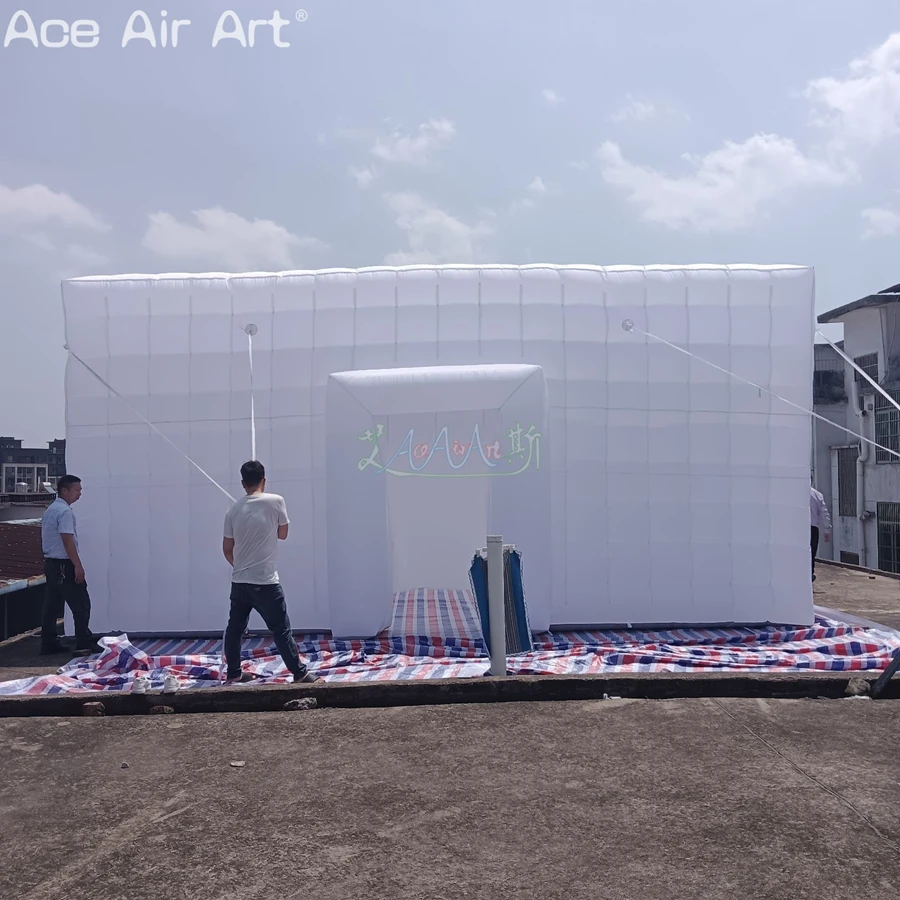 7,6 m de largo x 3,6 m de ancho, dosel de fiesta, tienda de campaña con cubo, refugio cúbico entretenido con ventanas para eventos o bailar