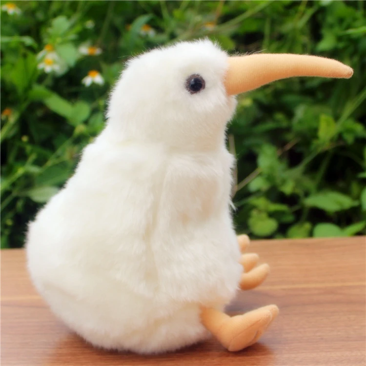 19cm High Quality Plush Kiwi Bird Toy Lovely White Kiwi Doll Soft Gift for All Ages