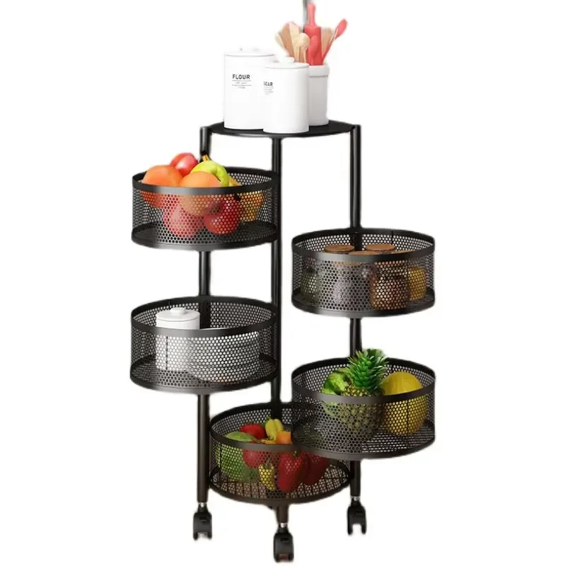 Wholesale Multi-tier Kitchen Rotary Shelf Multifunctional Fruit Vegetable Storage Rack