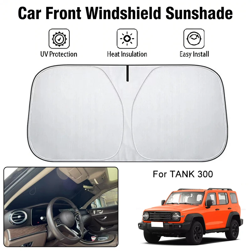 

Car Front Windshield Sunshade Cover For TANK 300 UV Block Heat Insulation Auto Interior Sun Protection Accessories