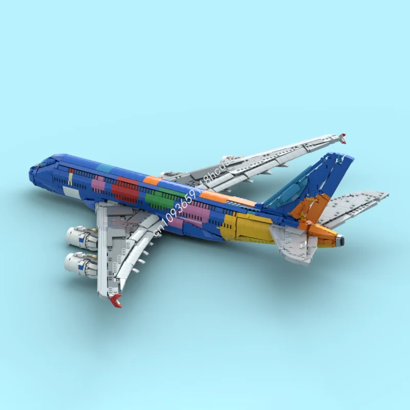 

3807pcs MOC Creator Expert Emirates Airbus Destination Dubaï Livery Model Building Blocks Architecture Christmas Gifts Toy