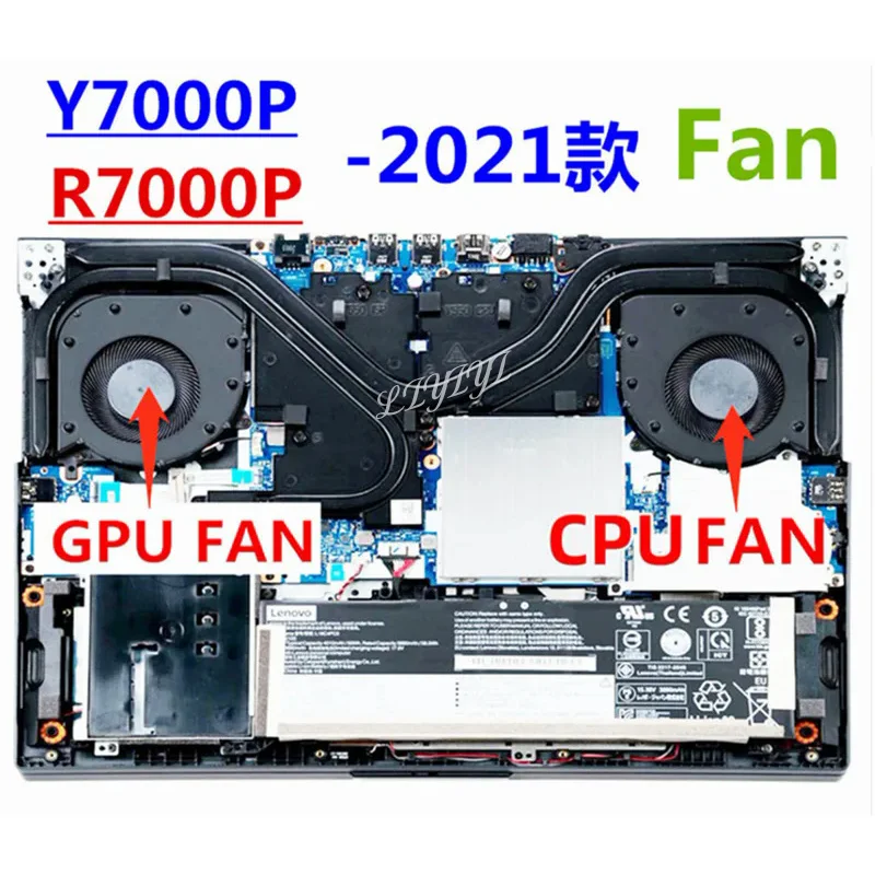 New original cpu cooling fan for LENOVO Legion 5 15ACH6H 82JU Y7000P R7000P 2021 cooler fans DC5V/DC10V