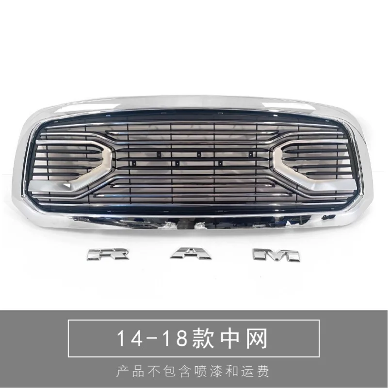 14-18 Dodge RAM1500 mittleres Netz mit Licht, modifiziertes Martin-Wabenmodell, Vorderfläche und Frontstoßstangenzubehör