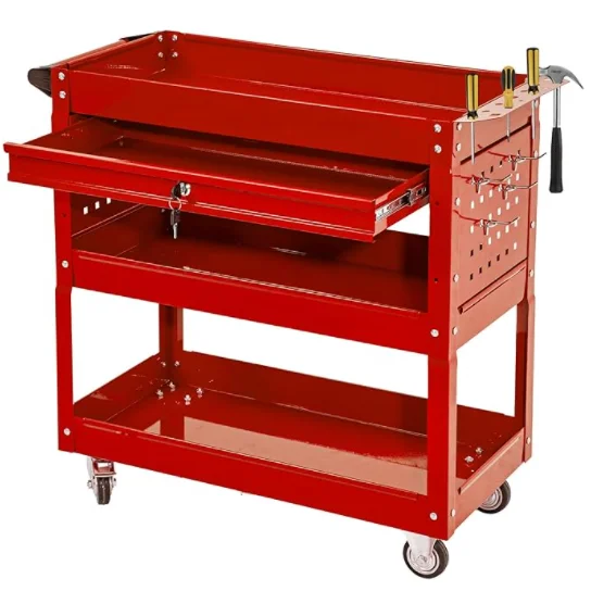 

Steel Rolling Workshop Cart Tool Trolley Workstation With Caster Tools Storage Drawer Chest OEM Customizable