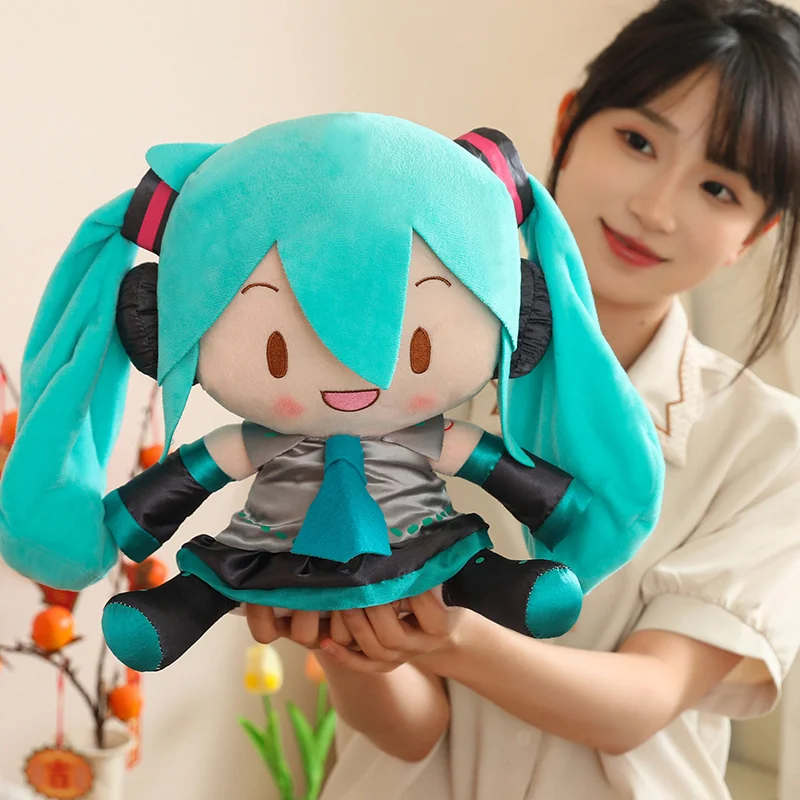 

Adorable Hatsune Miku Plush Fluffy Anime Stuffed Doll with Signature Pigtails Cuddly Figure for Collectors & Gift Giving
