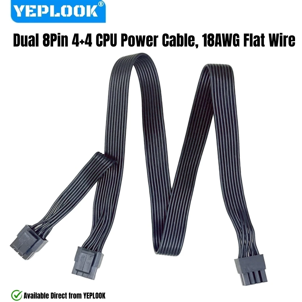 

YEPLOOK Dual CPU Power Cable EPS/ATX12V 2x 8Pin 4+4 for Corsair RM1000i, RM850i, RM750i, RM650i, RM-i Series Type4 Modular Power