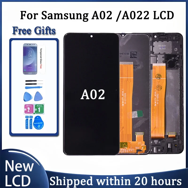 pop-65-lcd-for-samsung-a02-a022-lcd-with-frame-touch-screen-digitizer-lcd-for-samsung-sm-a022f-a022f-ds-display