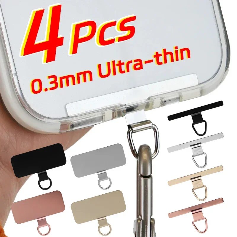 0.3mm Stainless Steel Cellphone Lanyard Tether Tabs Anti-lost Sturdy Replacement Phone Straps Connect Gasket Safety Protection