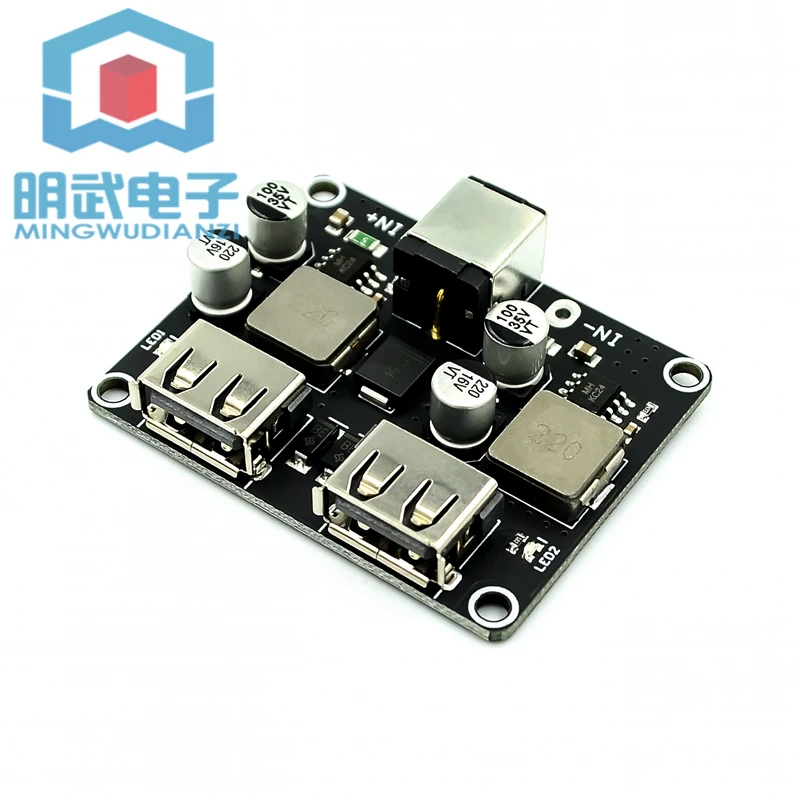 

2-way fast charging buck module 12V24V to QC3.0 fast charging dual USB charging board supports Apple Huawei FCP