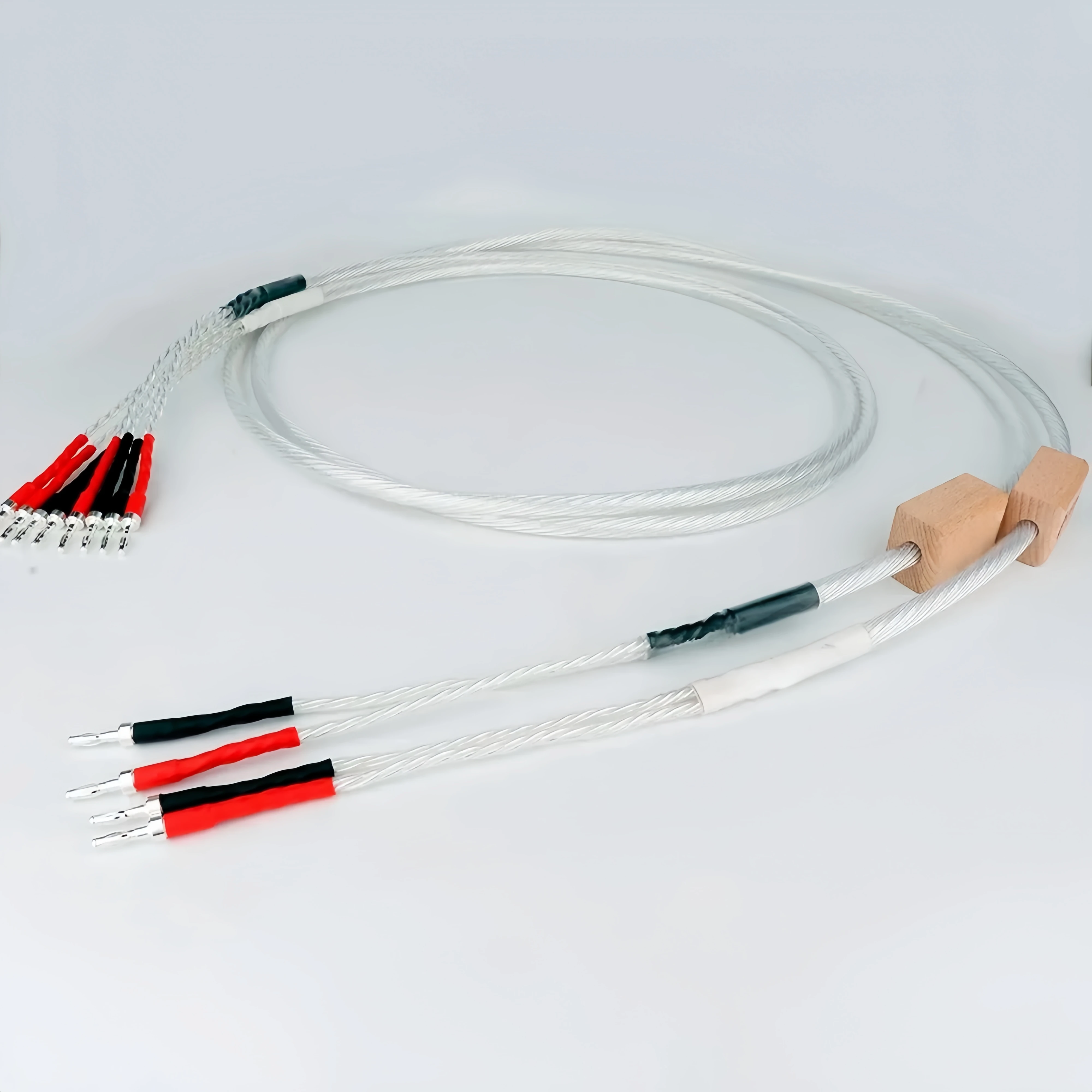 

4 pieces Nordost Odin OCC silver plating Flagship Audio Cable HiFi Speaker Amplifier Audiophile Speaker Wire Silver-Plate Plug