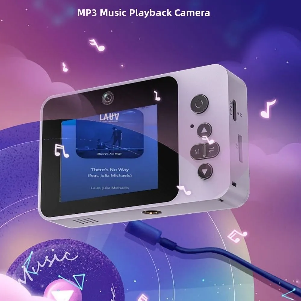 Câmera digital ccd retrô com tela de 2,4 polegadas, design completo/semi espelhado, reprodução de música mp3, câmera vlog, vídeo hd, portátil, zoom 8x