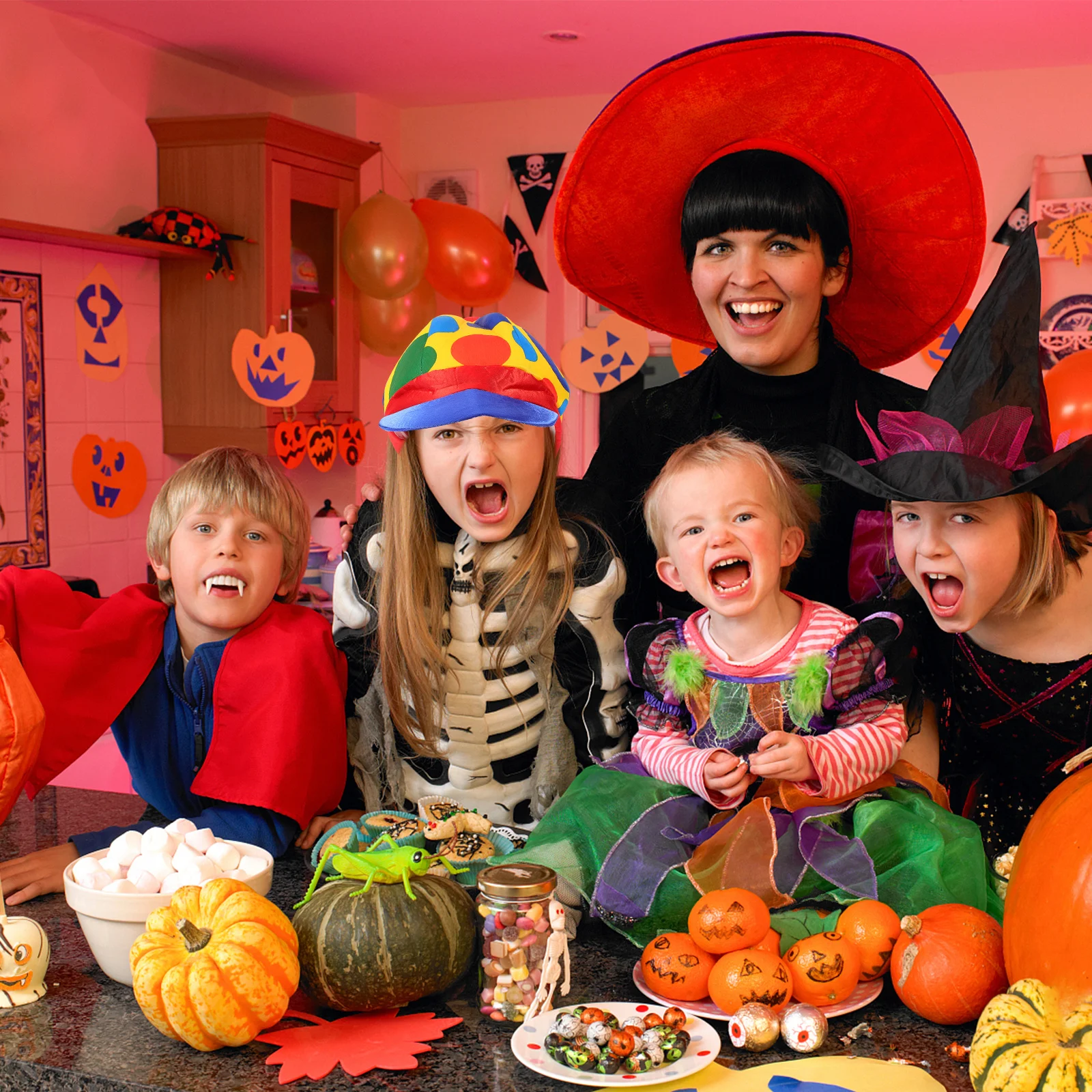 

Clown Hat Lightweight Funny Festival Cosplay Headwear For Halloween Party Carnival Mardi Gras Masquerade Costume Prop