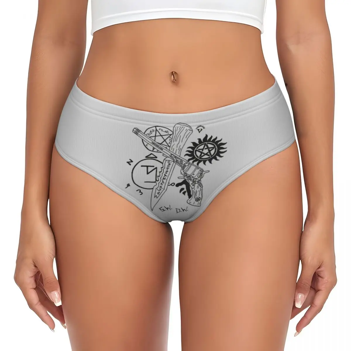 Custom Supernatural Logo Wallpaper Brief Panties Women's Breathable Stretch Underwear