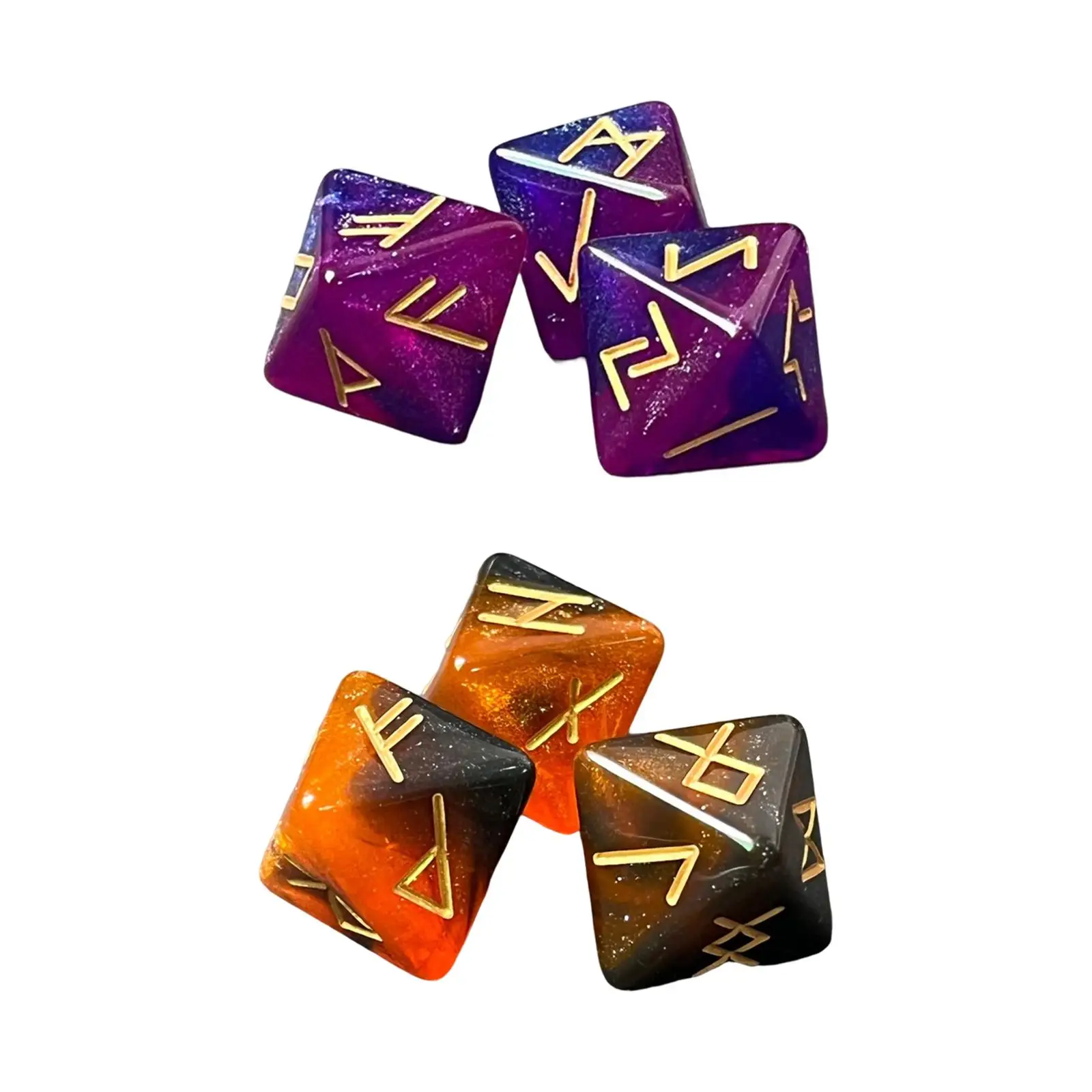 3PCS Assorted Polyhedral Dice Set for Divination, Star Divination Rune Dice Suitable for All Kinds of Board Games