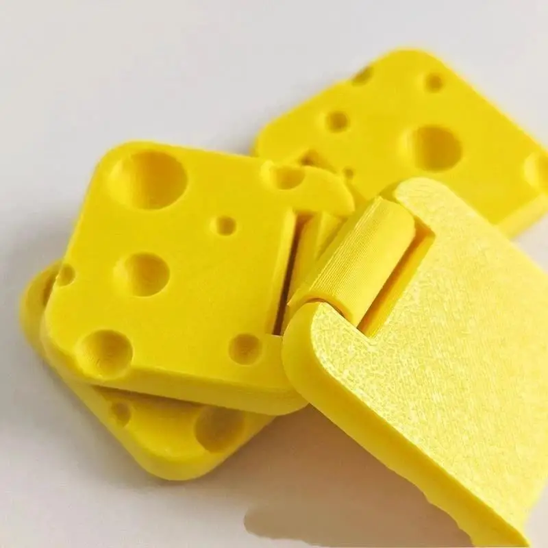 Pocket Sized Cheese Slider Fidget Toy Smooth Slide Flip Spin Adult Stress Relief