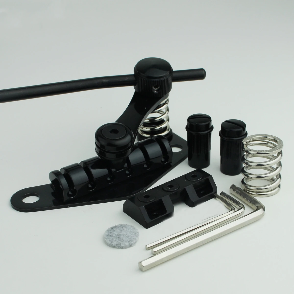 Tune-O-Matic 스타일 일렉트릭 기타 브리지, 나사 스톱 바 테일피스 트레몰로 블랙 잠금 클램프, LP SG 기타용