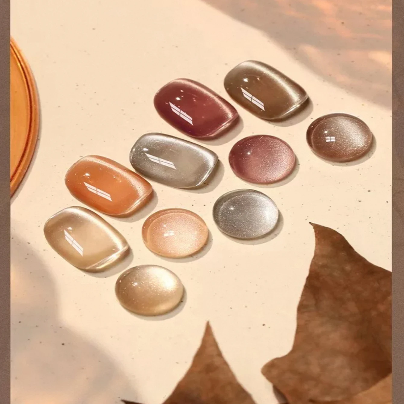 MeC 1-8 Uds 12ML Maillard Cat Eye Gel esmalte de uñas 2025 Popular clásico Flash cuentas de vidrio uñas marrones uñas grises uñas de arte de otoño