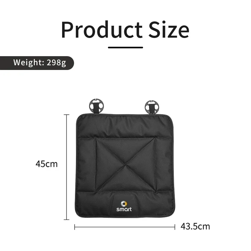 غطاء مقعد السيارة الجلود وسادة كرسي السيارات وسادة المقعد الخلفي المضادة للانزلاق حصيرة ل الذكية Fortwo 451 450 453 Forfour EQ كابريو Crossblade #6