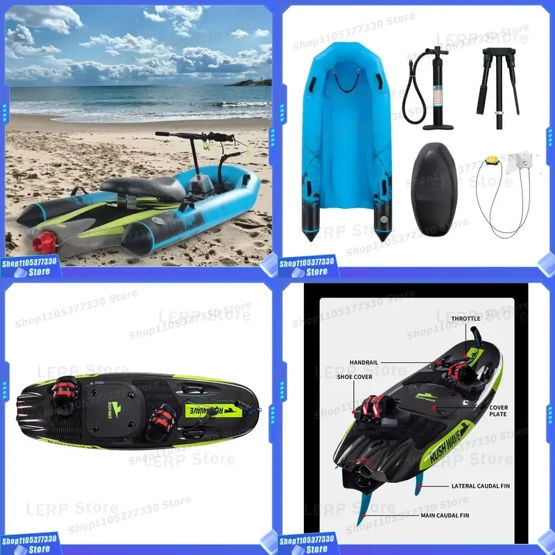 10.5kW Carbon Fiber Stand-Up Paddle Board with 64km/h Speed 150kg Load Gas-powered Surfboard Combo Kit for Ocean Waters