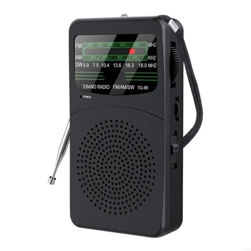 

G6DD Pocket Sized Radio FM SW Reception LED Flashlights Headphone 3.5mm Plugs for Camping Hiking Daily Activity