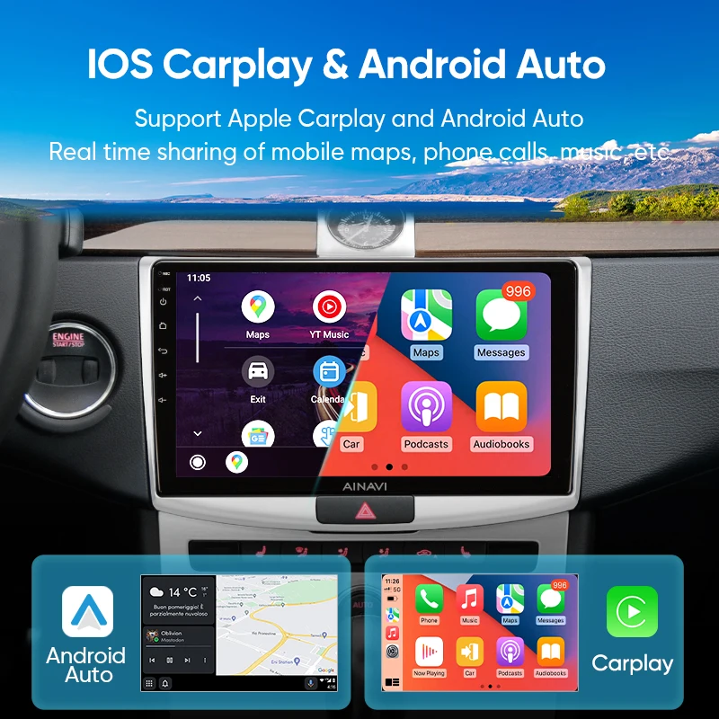 Ainavi راديو السيارة لأودي A3 8P 2003 2005 2008 2010 2011 2012 2013 اللاسلكية Carplay أندرويد السيارات سيارة مشغل وسائط متعددة 2 Din #5