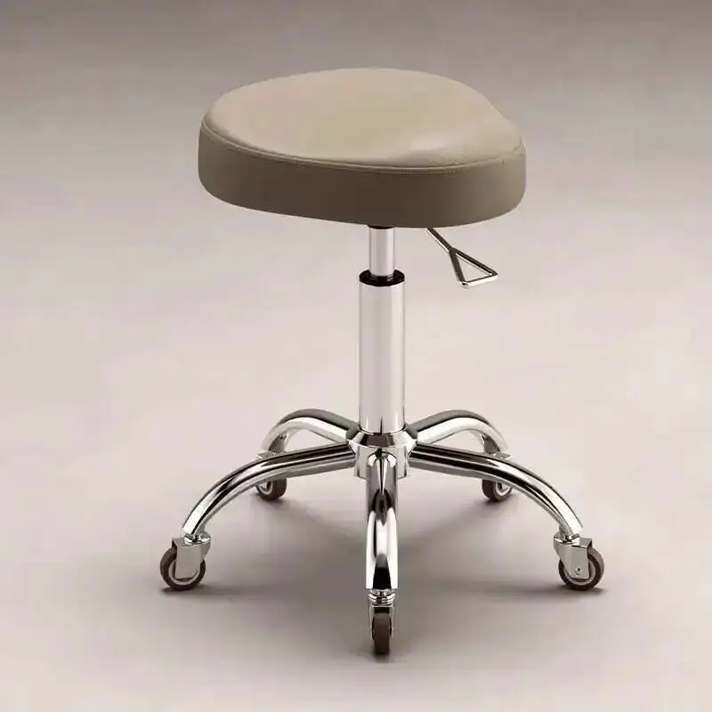 كرسي حلاقة احترافي محطات صالون جلدي لمصفف الشعر كرسي Cadeira De Barbeiro أثاث مقعد التجميل #4