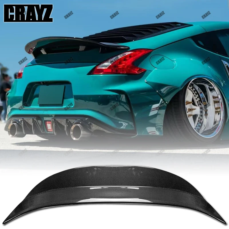 

For Nissan 370Z Z34 AJT3 Styl 2009-2015 High Quality Top Carbon Fiber Rear Spoiler Wing Trunk Lip Boot Cover Car GT Styling
