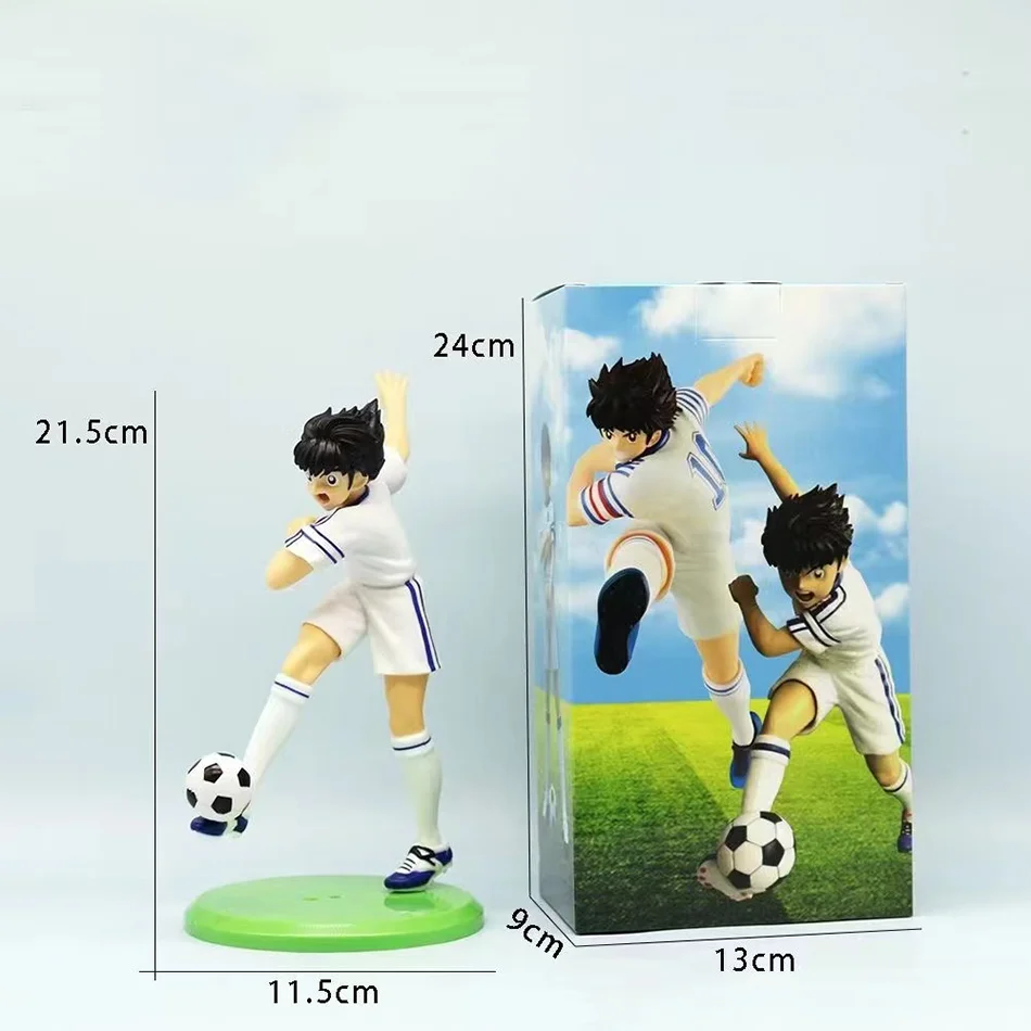 NEW 21cm Captain Tsubasa Anime Figure Ozora Tsubasa Action Figures Hyuuga Kojirou Wakabayashi Genzou  Collection Model Toys