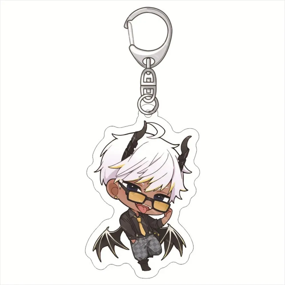 

Cartoon Anime Obey Me! Figures Acrylic Keychain Mrmon Leviathan Asmodeus Pajamas Collection Keyring Fashion Jewelry Accessories