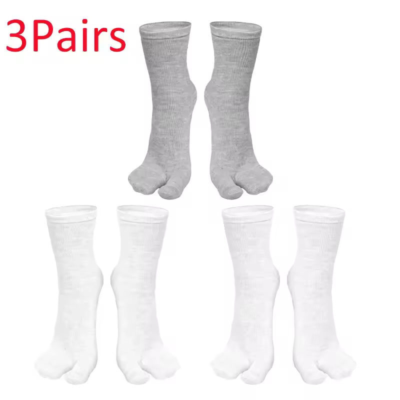 Fashion Japanese Style Tabi Toe Socks for Men Women Summer Fiber Two Finger Socks Kimono Flip Flop Sandal Split Tabi Toe Sock - Image 9