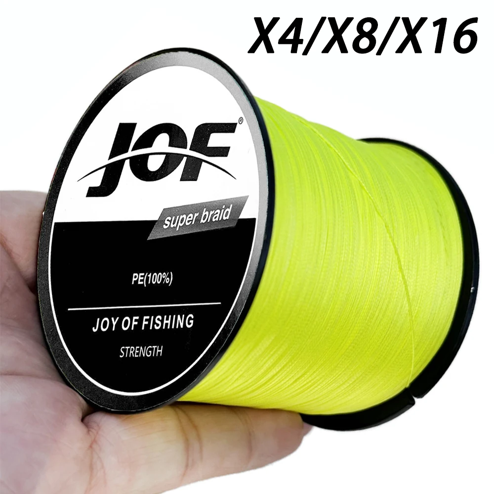 JOF 4/8/16 Strands Fly Fishing Line 500M Braided Line Super Strong Multifilament Fishing line Trout 10-200LB Bass Trout PE Wire