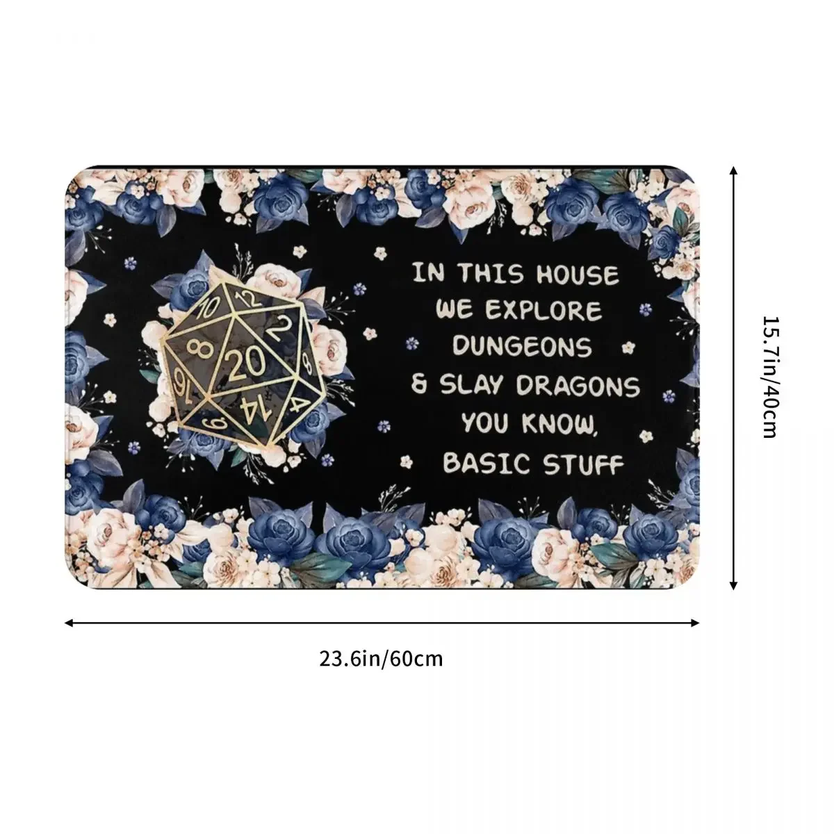 Dnd Game Non-slip Doormat In This House We Explore Dungeons And Slays Dragons Living Room Bedroom Mat Home Pattern Decor