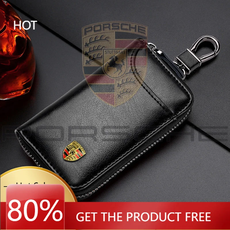 

Наклейка на автомобиль Porsche, трехмерный металлический логотип, чехол для ключей, брелок для ключей для Porsche Cayenne Panamera Macan 911 718 Taycan Boxster