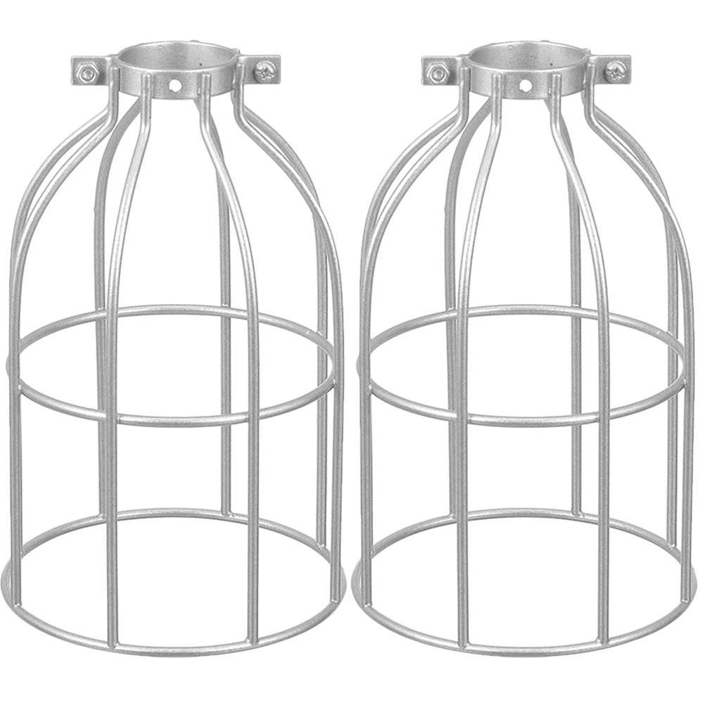 

2pcs Iron Lampshade Pendant Light Bulb Cover Birdcage Hanging Shade Clip On Fixture For Home Decor Lighting Accessories