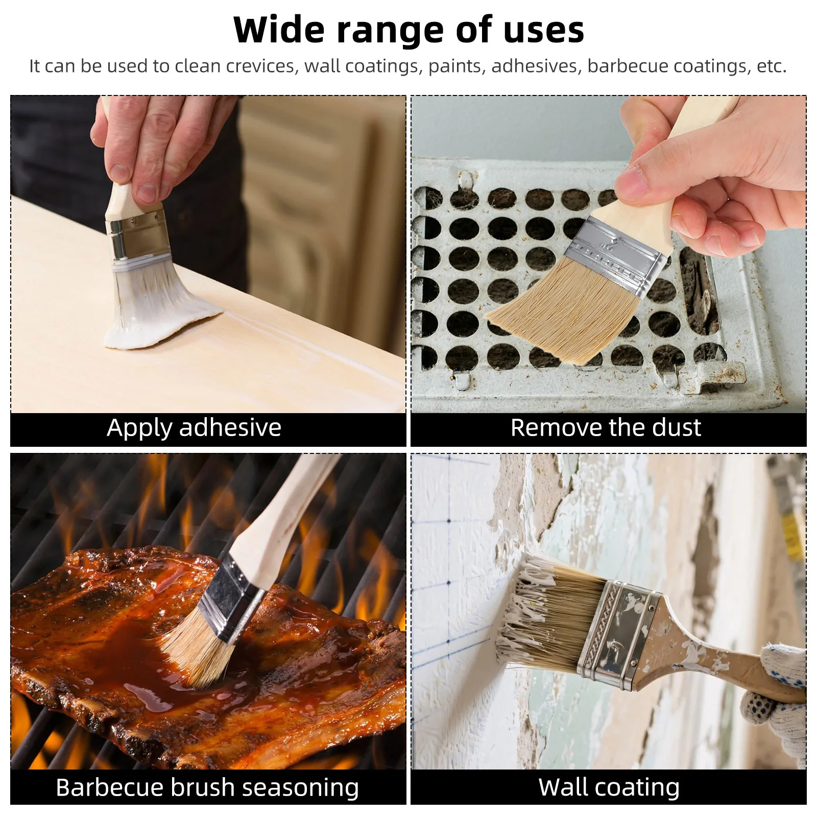 مجموعة فرش رسم بمقبض خشبي مكونة من 10 قطع لمستلزمات أدوات الرسم على الحائط بألوان مائية وزيت الأكريليك