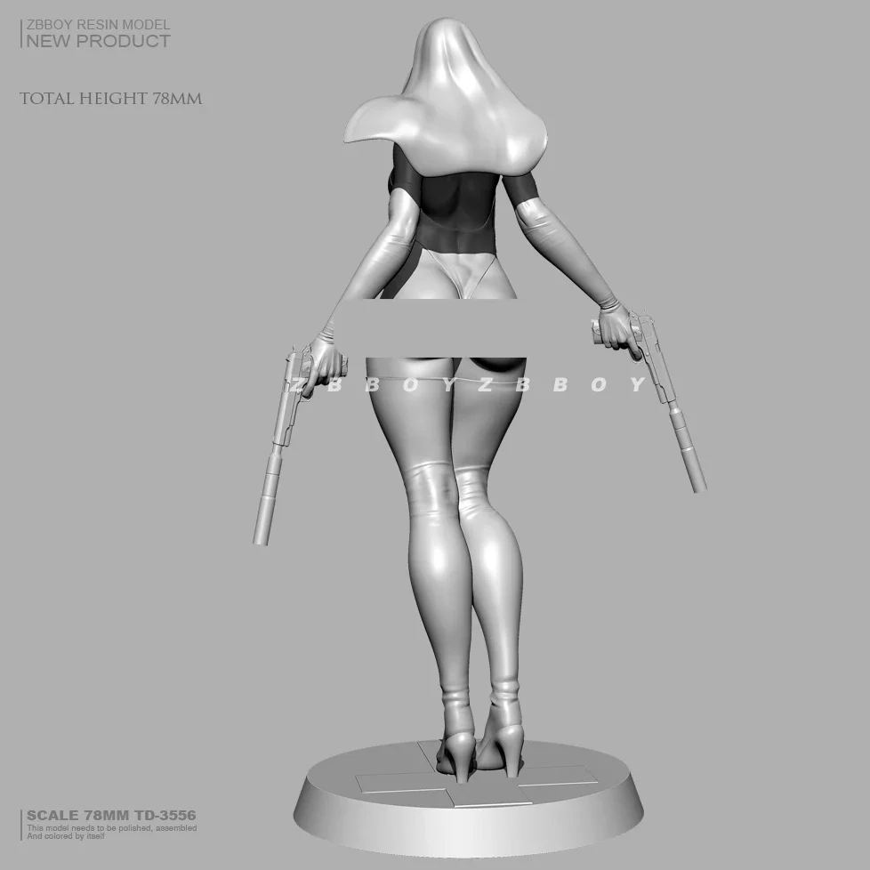 76mm Resin model kits figure beauty colorless and self-assembled TD-3556