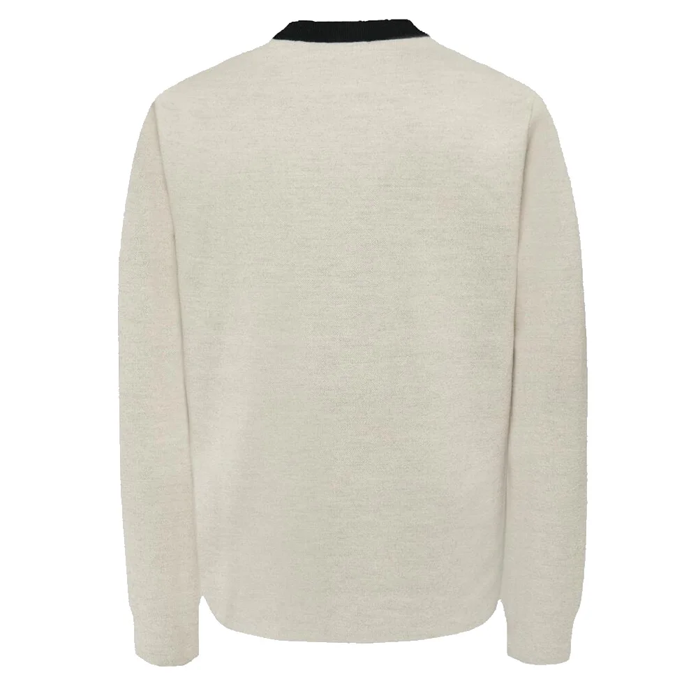 "New Trendy Men's Knitted Sweater! Exquisite Style, Luxury Brand, Autumn Golf Pullover, Versatile and Highly Elastic!"