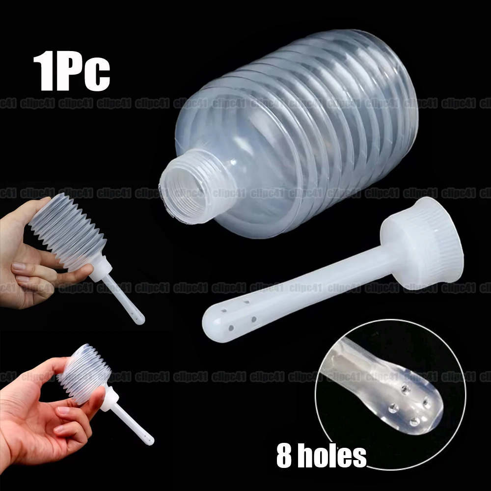 200ML 8Holes Disposable Vaginal Anal Douche Retractable Wash Cleaning Anus Clean Supplies Female Health Accessories