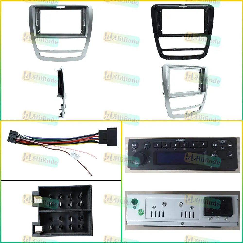 Hiirode سيارة أندرويد راديو ستيريو لاعب الإطار فآسيا ل JAC T6 T8 2015-2021 لوحة سلك الطاقة كابل الأسلاك تسخير Canbus 2DIN