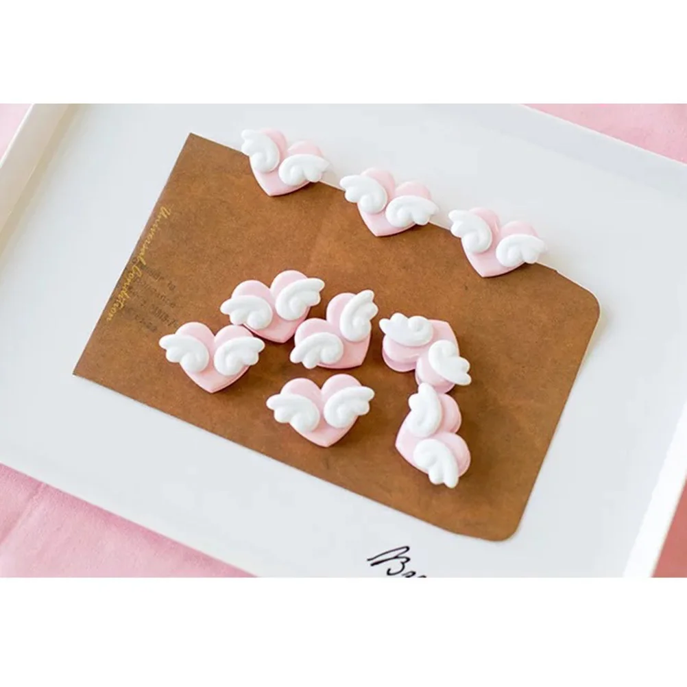 6 шт., держатели для зажимов в форме сердца, водостойкие пластиковые скрепки для бумаг, универсальный органайзер для офиса, школы, скрепки для бумаг в форме сердца