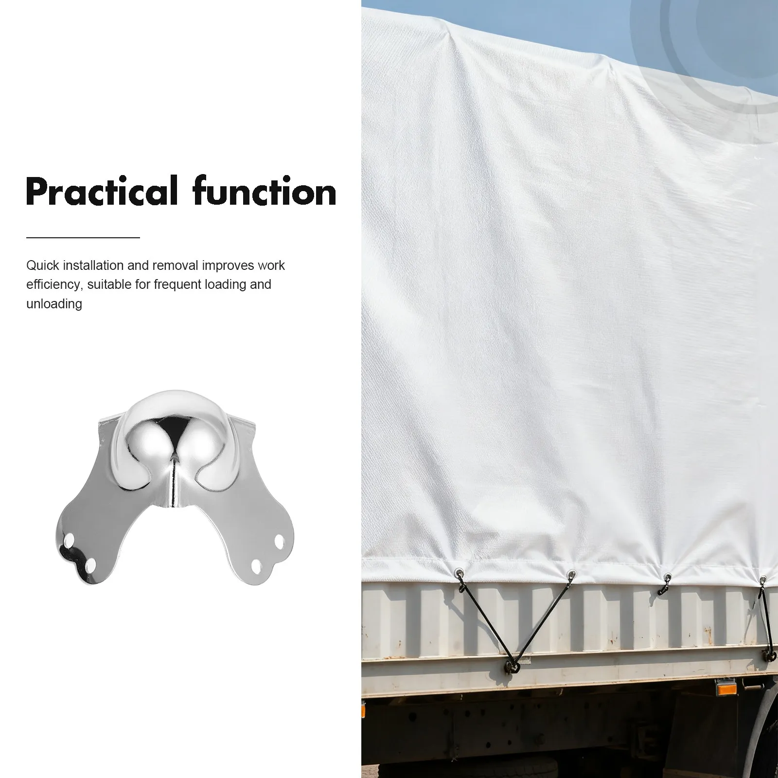 4Pcs Weatherproof Metal Corner Guards for Flatbed Trailers Tarp Edge Protector Heavy Duty Strap Guard Cargo Shipping Protection